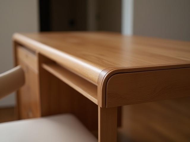 Eksempel på bespoke møbeldesign i tre og skinn, med kalligrafiske detaljer.